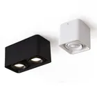 Регулируемый светодиодный точечный Светильник направленного света с поверхностным креплением + сменная Светодиодная лампа GU10 7 Вт, 10 Вт, 14 Вт, 20 Вт, светодиодный потолочный Точечный светильник 3000K4000K6000K