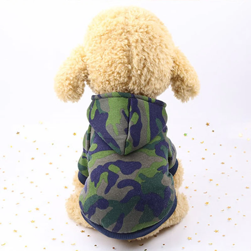 Камуфляжная хлопковая толстовка для домашних животных пальто модный костюм