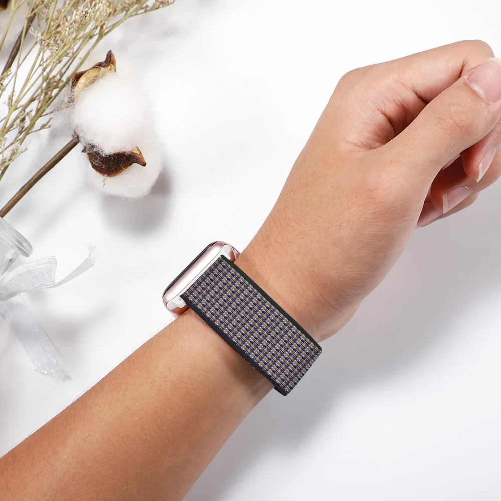 Nylon Strap for Apple watch band 44mm 40mm iWatch 42/38mm smart watchband belt sports loop bracelet applewatch serie 6 5 4 3 SE