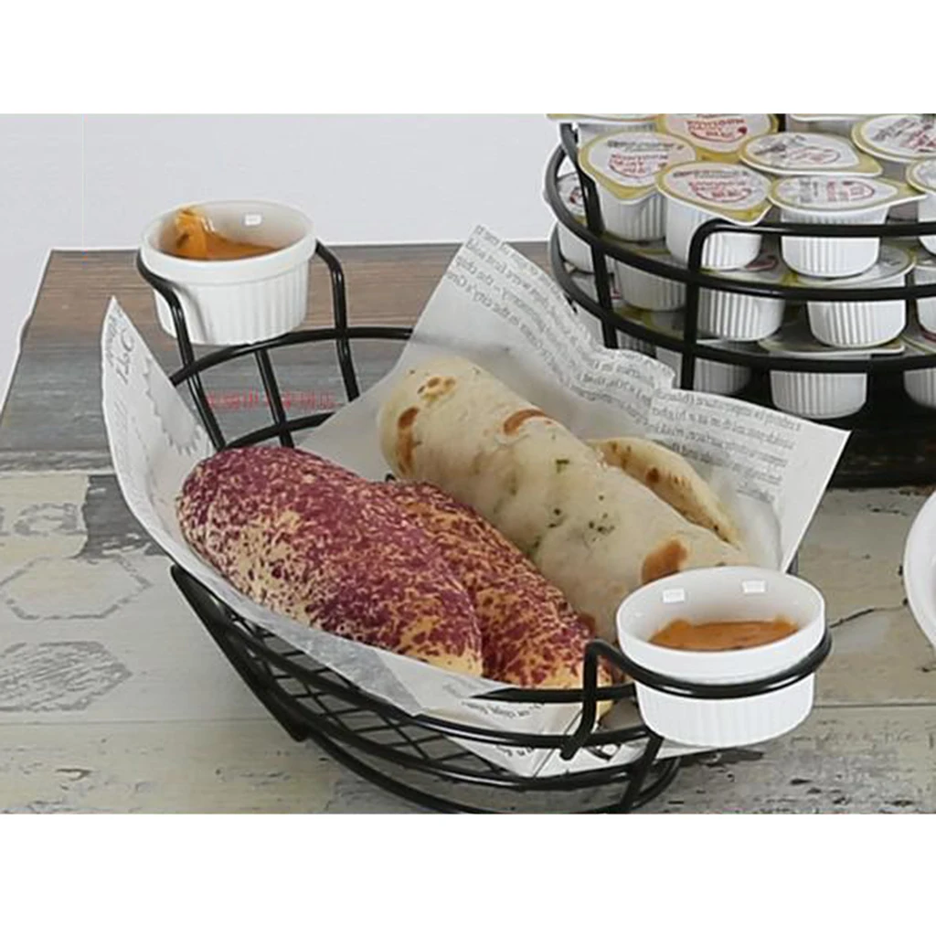 Нержавеющая сталь картофель фри сервировочная корзина проволочная с держателем