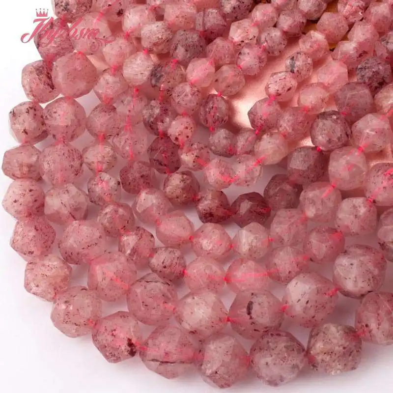 Round Faceted Strawberry Quartzs Beads Natural Stone Spacer Beads for Women DIY Accessories Necklace Bracelet Jewelry Making 15"
Round Faceted Strawberry Quartzs Beads Natural Stone Spacer Beads for Women DIY Accessories Necklace Bracelet Jewelry Making 15"