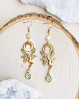 fairy earrings celestial earrings woodland jewelry fairy jewelry gifts