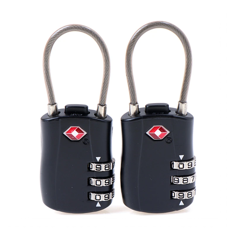 

2Pcs/Set 3 Digit Black Luggage Lock Number Lock Luggage Travel Luggage Trolley Lock Wholesale Top Quality