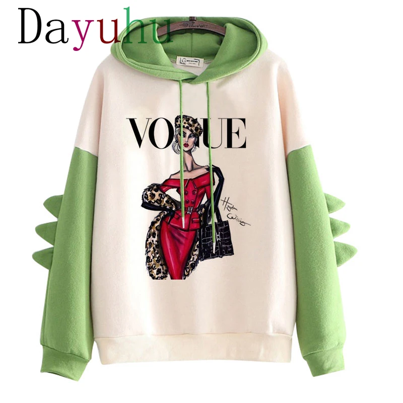

Fashion Vogue Harajuku Funny Cartoon Aesthetic Hoodies Women Ullzang Streetwear Sweatshirt Vogue Princess Graphic Hoody Female