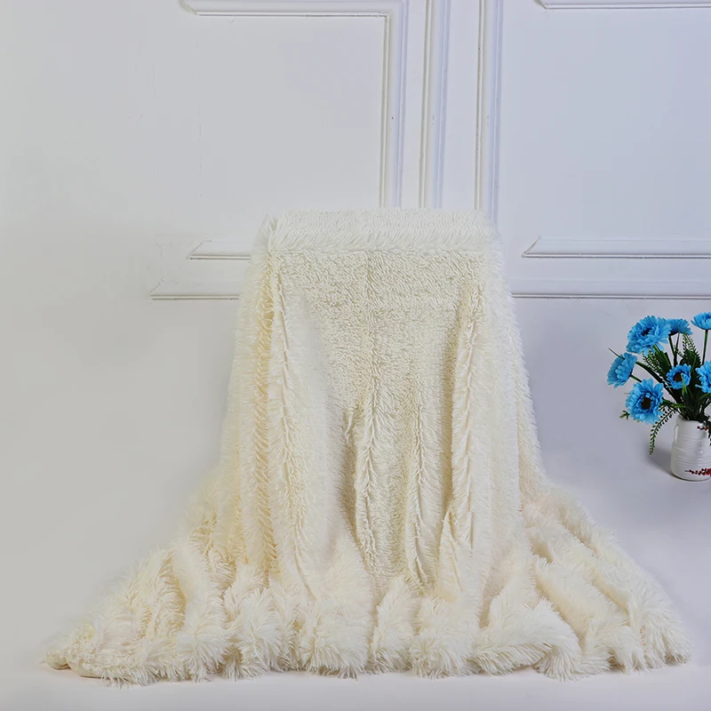 

Plush Blanket Soft Fur Faux With Fluffy Throw Blanket Bed Sofa Bedspread Long Shaggy Warm Bedding Sheet Cozy Blankets