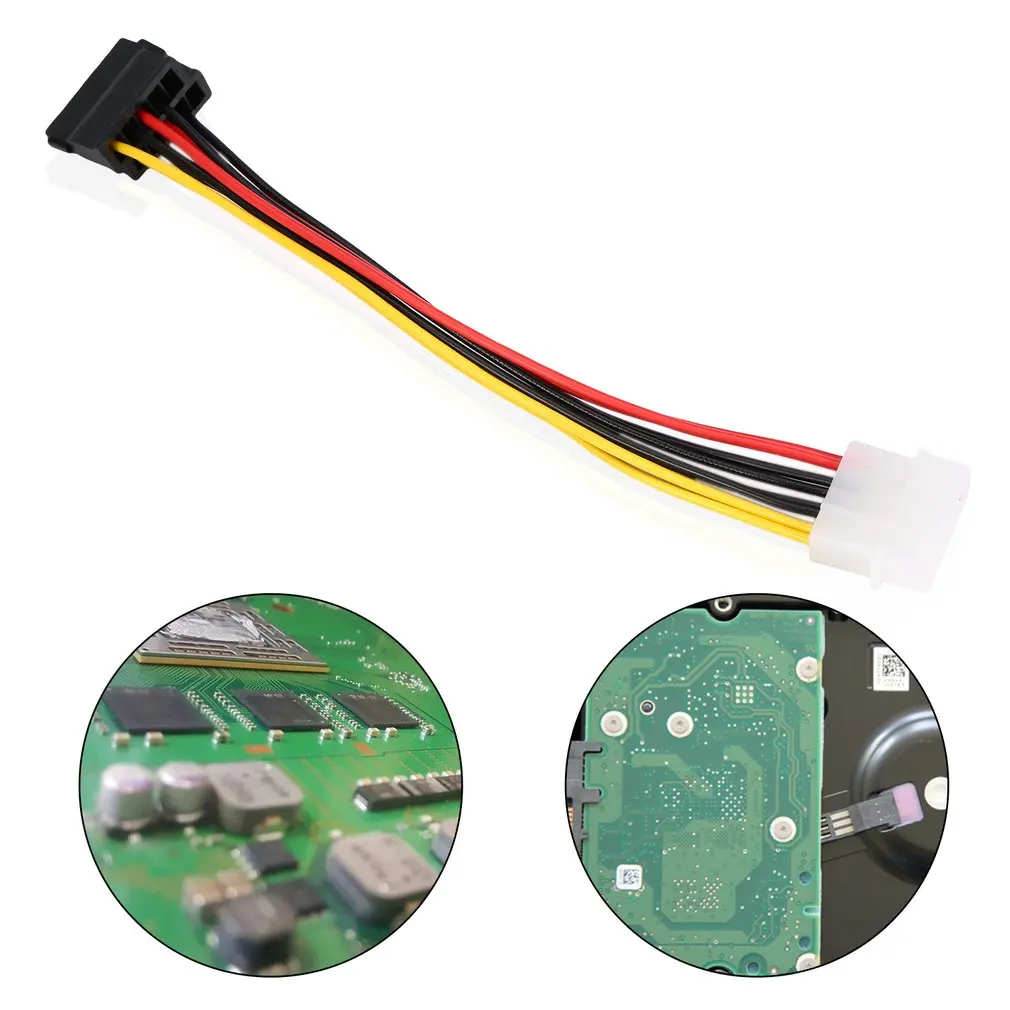 4Pin Ide Molex Naar 15Pin Serial Ata Sata адаптер питания Kabel Y сплиттер жесткий диск Voeding Hot