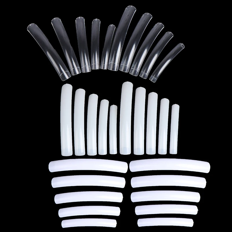 10 шт./упак. наполовину хорошо полное покрытие белый натуральные наконечники для