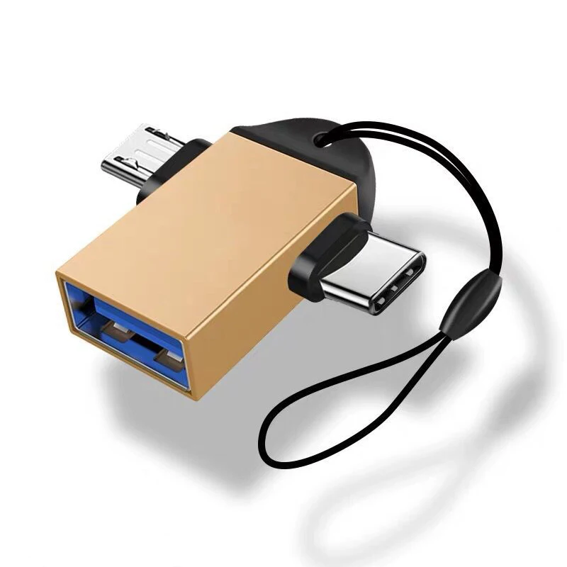 Адаптер OTG 2 в 1 Micro USB Type C к 3 адаптер для Samsung Galaxy S10 Macbook Huawei Xiaomi|Переходники и