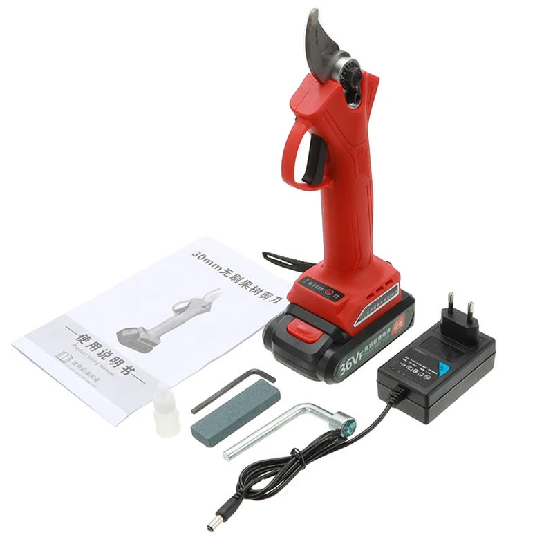 

36V Adjustable Electric Garden Pruner Cordless Tool Electric Pruning Shears Lithium Branch Cutter Grafting Tool Garden Scissors