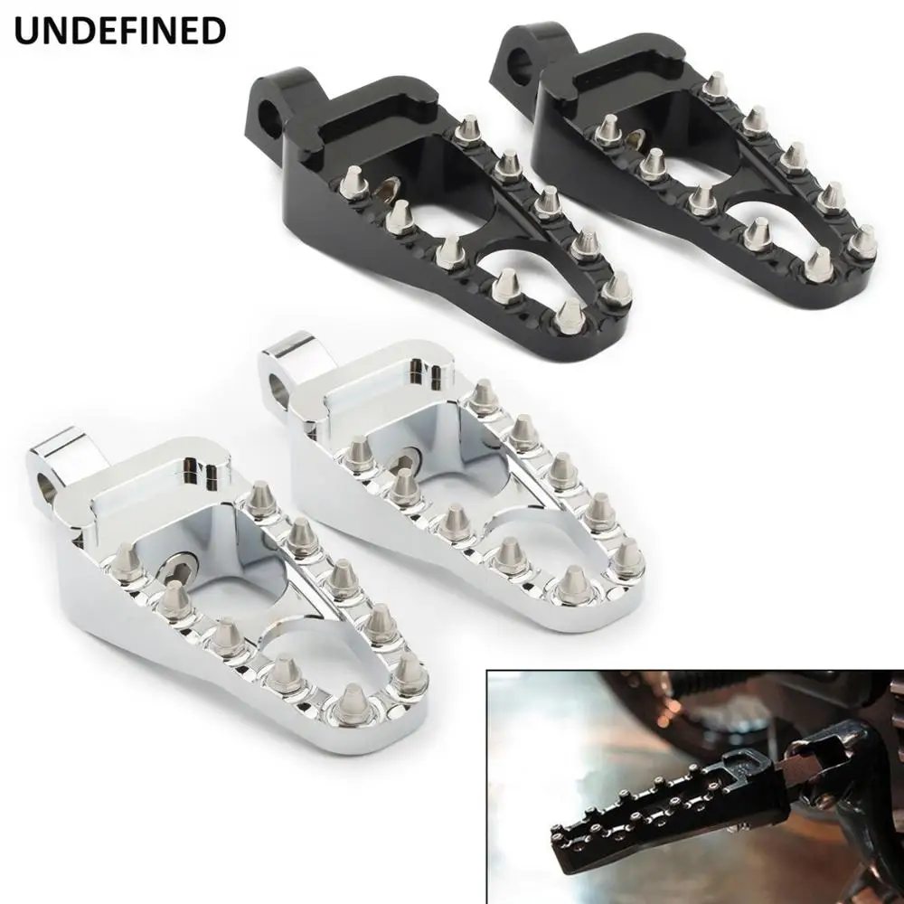 

MX Foot Pegs Motorcycle Footrests Pedals 360 Rotating for Harley Sportster Dyna Fatboy Street Bob Street Glide Chopper Bobber