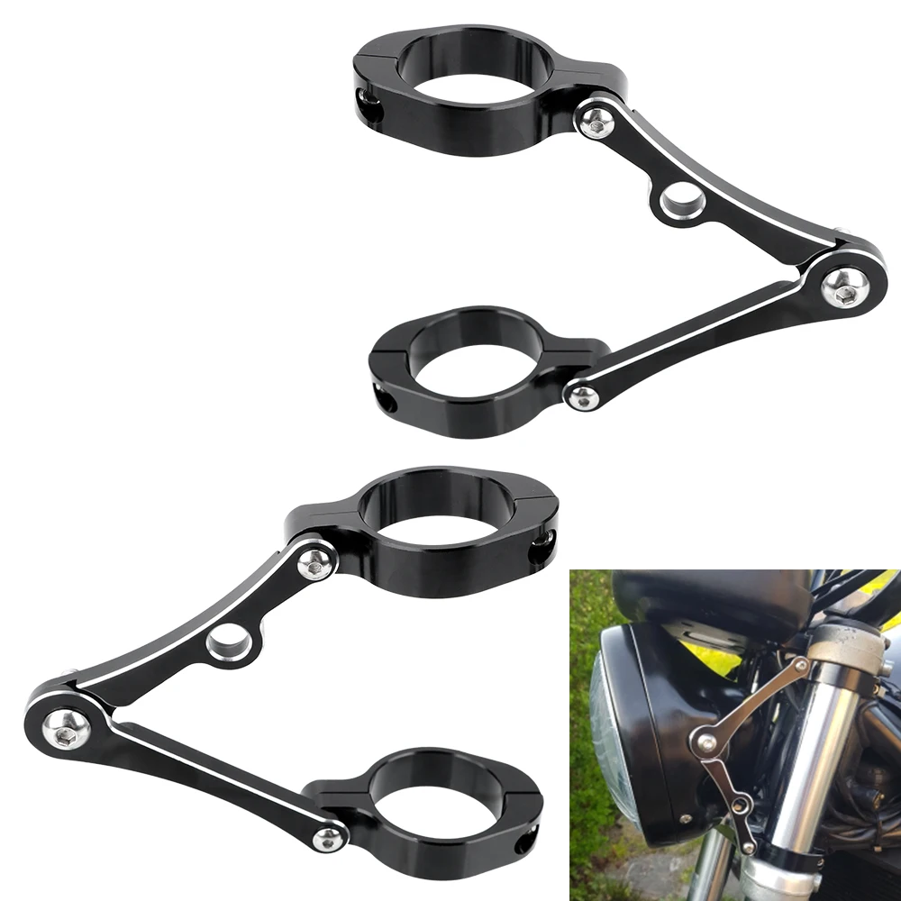 

CNC Fork Tube Mount Clamp 39mm-41mm For Chopper Bobber Cafe Racer Motorcycle Headlight Bracket Spotlight Holder