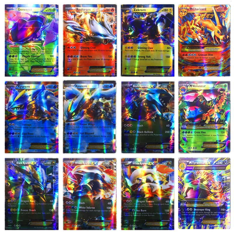 GX MEGA Shining Cards Game Battle Carte 200 Pcs 25 50pcs 100pcs Trading Cards Game Children Pokemons Toy