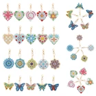 Брелок для ключей сделай сам 5 шт., алмазная живопись в форме бабочки, сердца, мозаичная живопись, особые формы d, инструменты для творчества