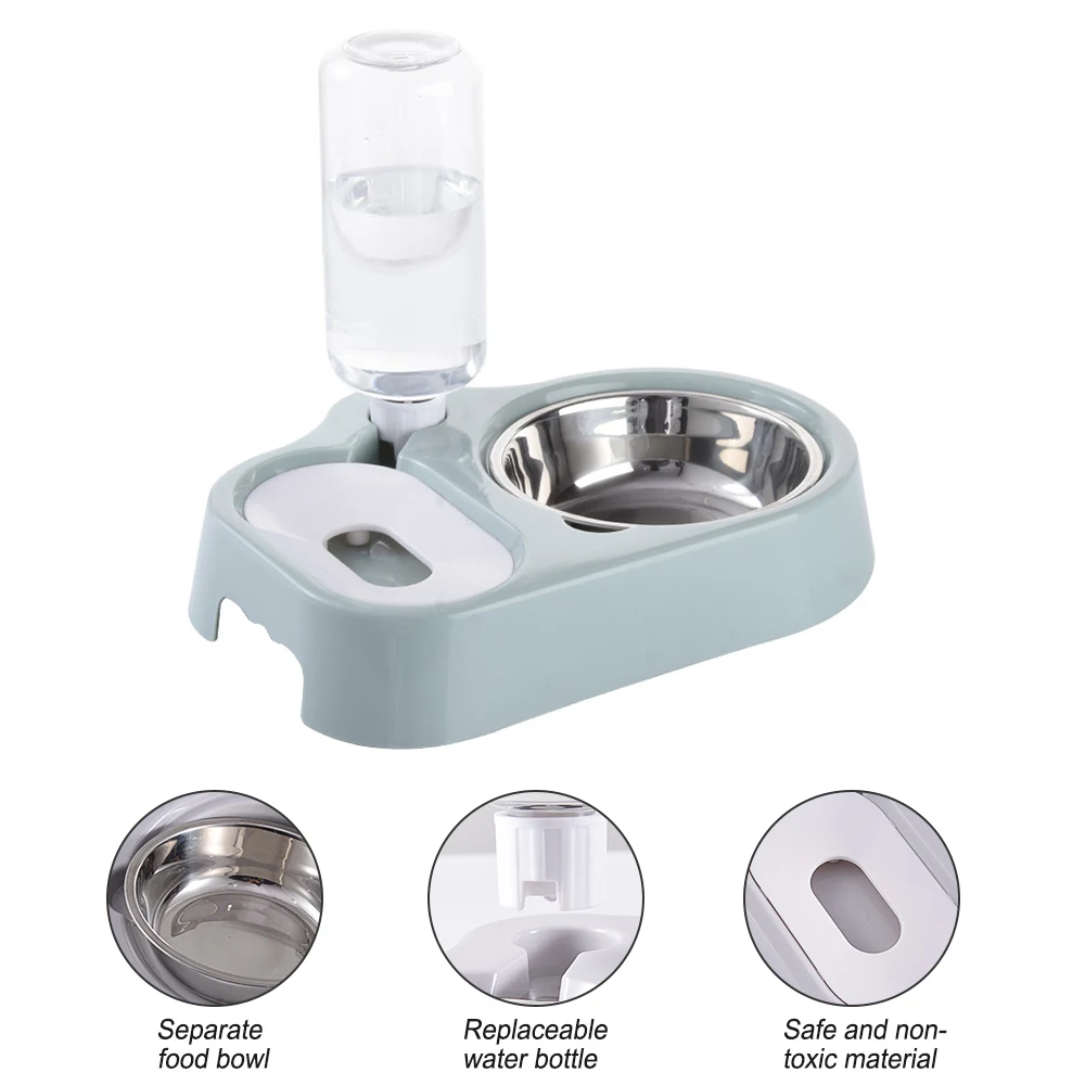 Didihou Авто кормушка для кошек и собак поилка из нержавеющей стали миска домашних