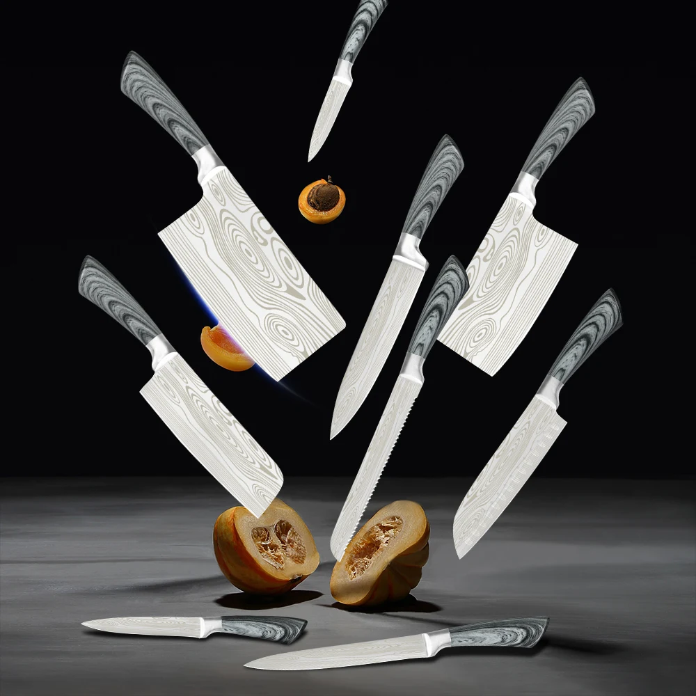 Набор кухонных ножей XYj комплект из 8 предметов сумка для хранения дюймов шеф