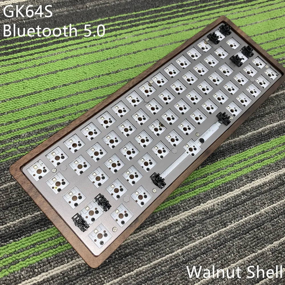 GK64 S Kit de teclado GK64S caja madera CNC placa PCB con cable Bluetooth 2 vendidos|Комплекты мышь плюс клавиатура| |