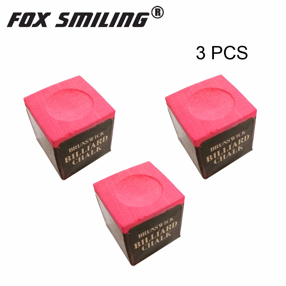 Fox Smiling бильярдный мел масло сухой бильярдный не скользящий Мел Настольный Мел с хорошим качеством - Цвет: red 3PCS