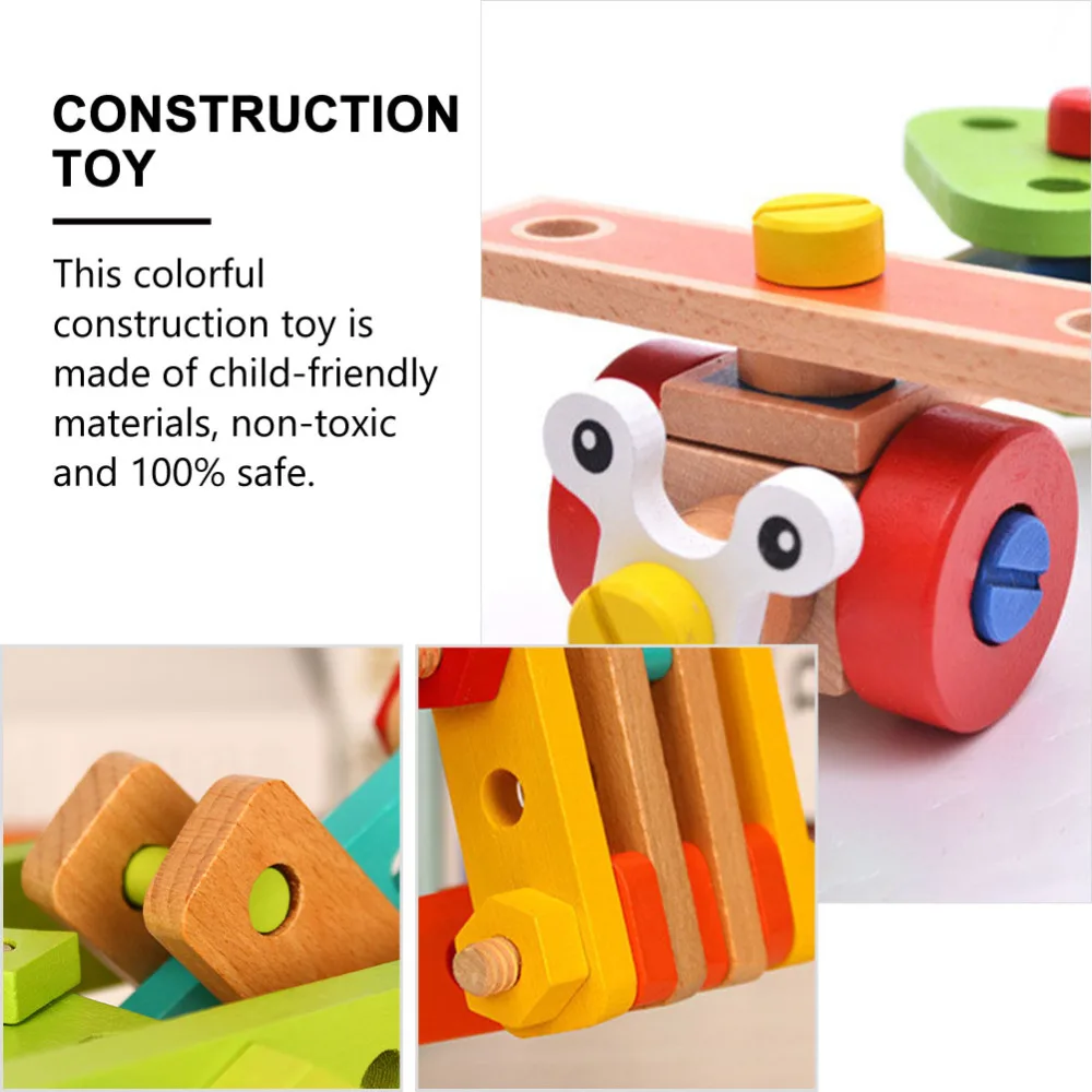 

1 Set Kids Repairing Kit Toy Children Wood Toy Multi-function Assembling Toy
