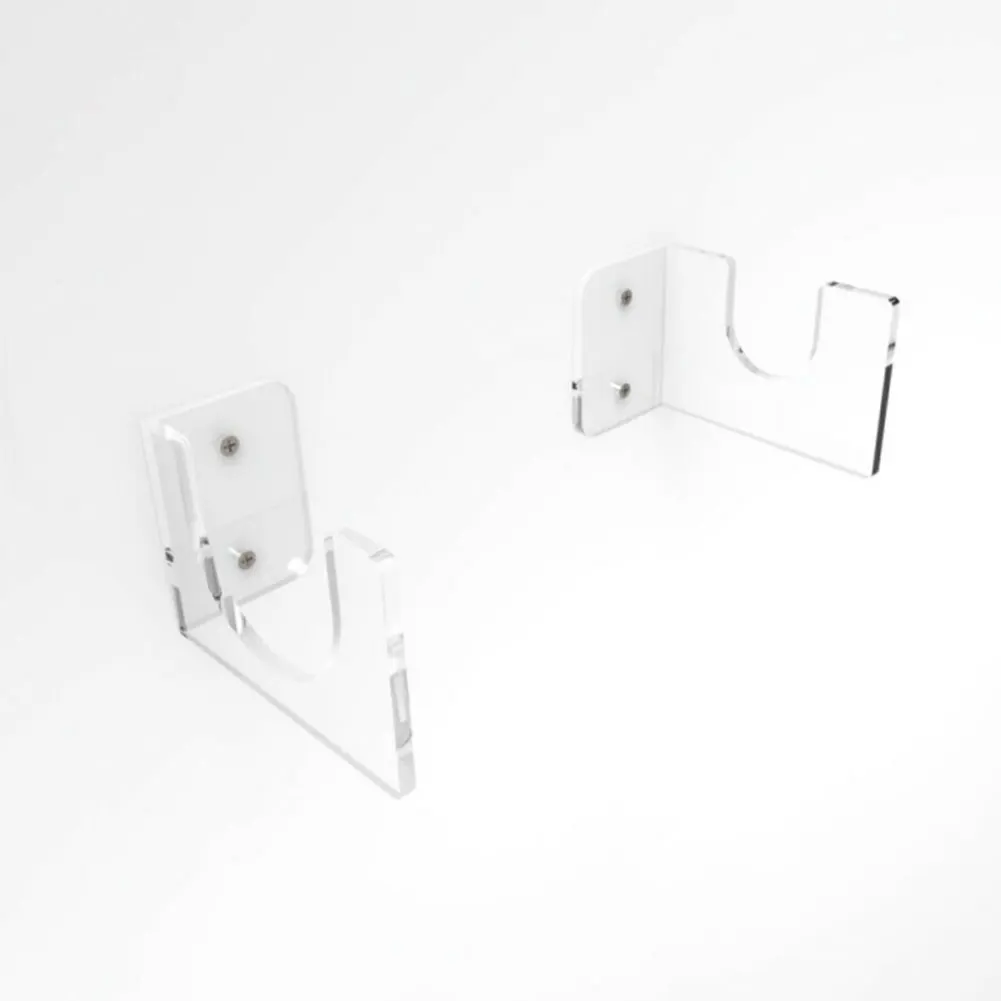 

2pcs/set Shop Softball Accessories Transparent Wall Mounted Easy Install Baseball Bat Holder Stand Horizontal Display Shelf Home