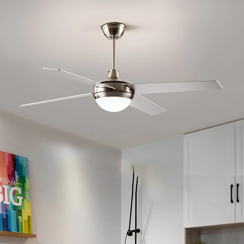 Современные потолочные вентиляторы с хромовым пультом ДУ для столовой домашний