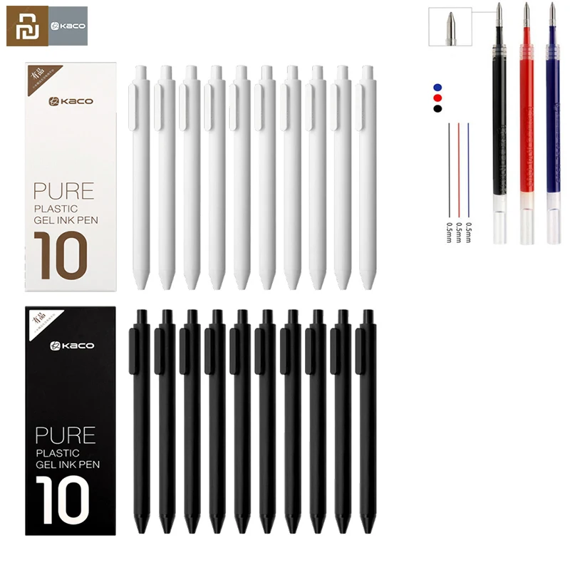 Ручка для подписи 0 5 мм черная белая синяя АБС пластик гладкие чернила студентов