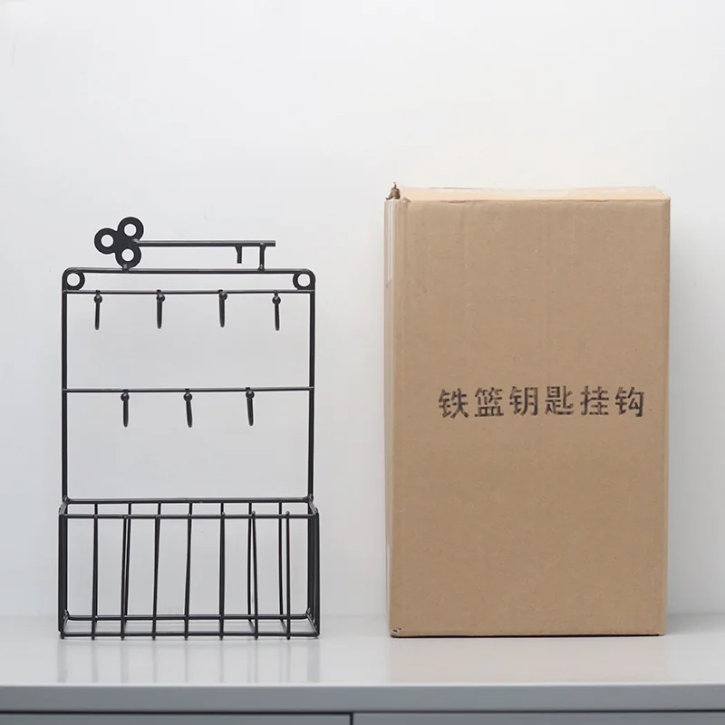 Скандинавские железные художественные полки для хранения ключей настенная