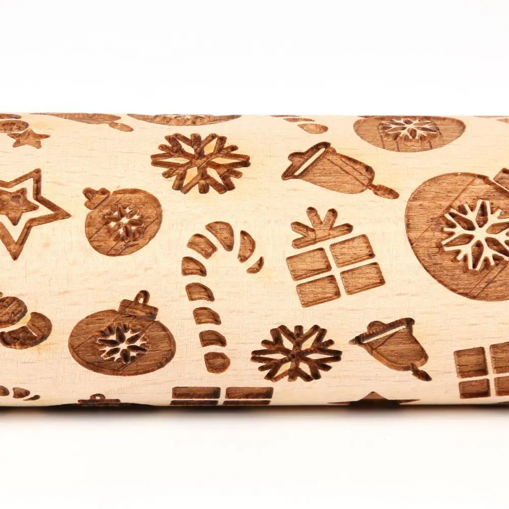 Снежинка Олень Рождество тиснение Скалка выпечки печенье лапша фондан пирог