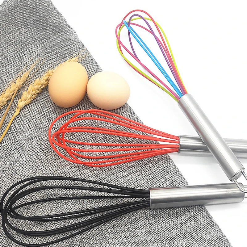 Цветной инструмент для взбивания яиц нейлоновая ручка силиконовый Молочный Крем