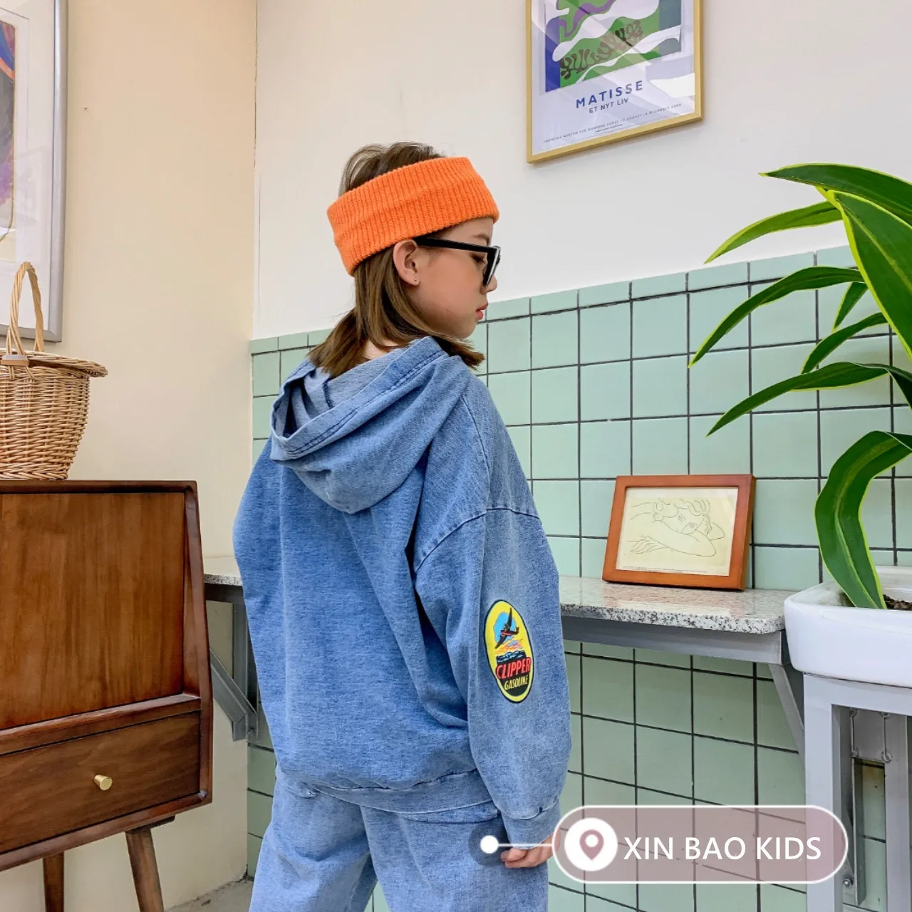 Детская одежда весна 2020 новые повседневные джинсовые брюки для девочек костюм из