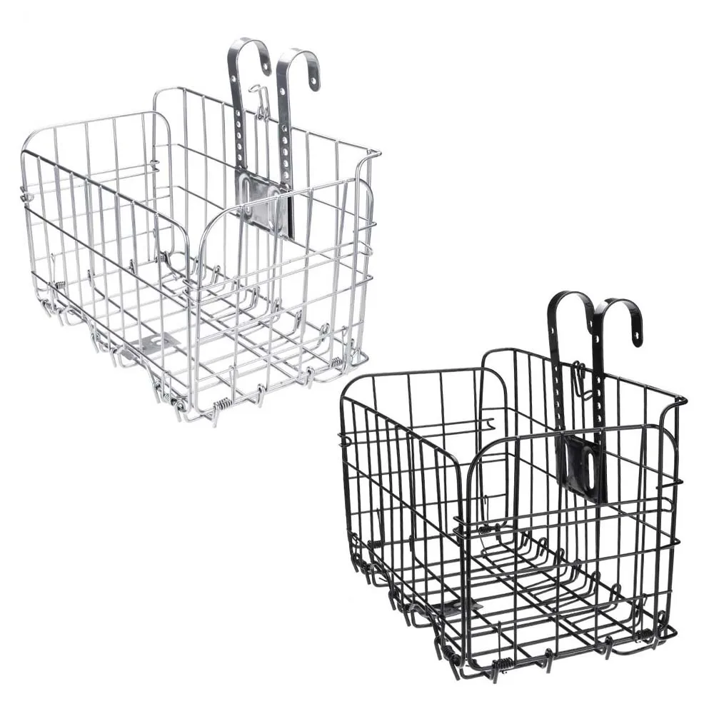 

1 Pc Metal Foldable Bike Front Rear Basket Bicycle Handlebar Shopping Carrier Cycling