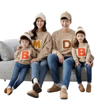 new autumn father mother kids hoodie couple matching clothes family matching outfits parent child sweaters daddy mommy and me