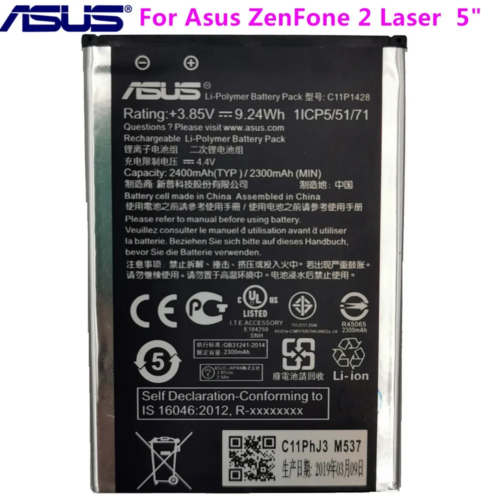 Аккумулятор для ASUS C11P1428 2400 мАч сменная батарея Asus ZenFone 2 Laser ZE500KL ZE500KG Z00ED 5 &quot