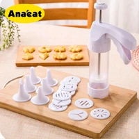 anaeat cookie press gun 12 flower mold 6 pastry tips baking pastry tools biscuit cutter diy cookie mold machine