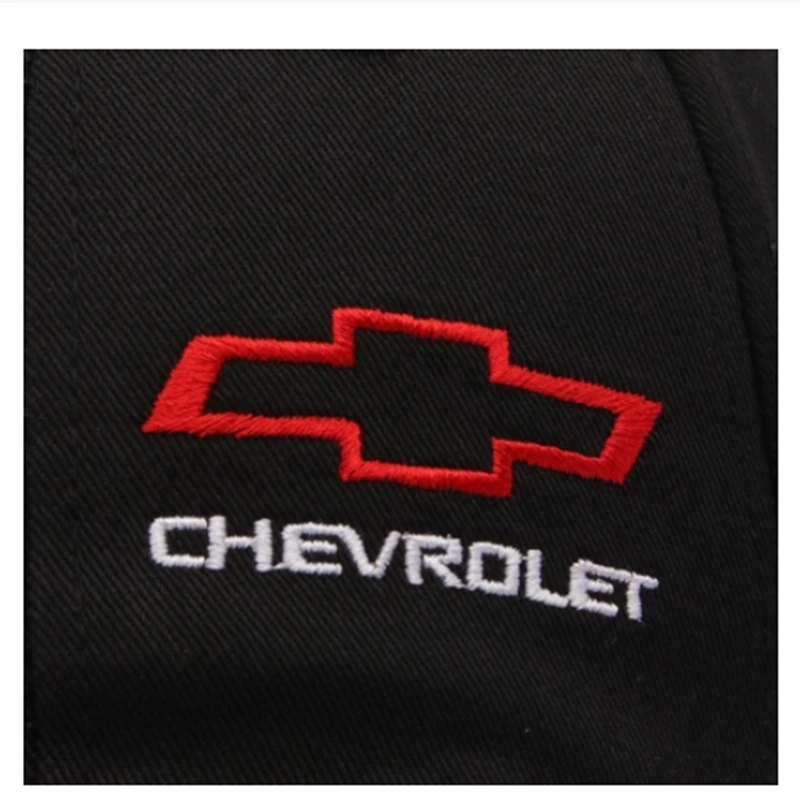 

Metal Buckle Motocycle Rascing Snapback Women Hat Unisex 3D Embroidery Chevrolet Car Brand Logo Casual Black Baseball Cap Men