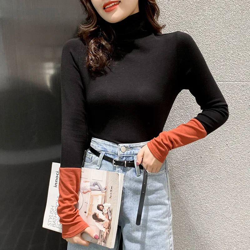 

Heliar, Женский базовый бархатный джемпер, топ с длинными рукавами, женская футболка harajuku, kpop, футболка оверсайз для женщин, топ для влюбленных