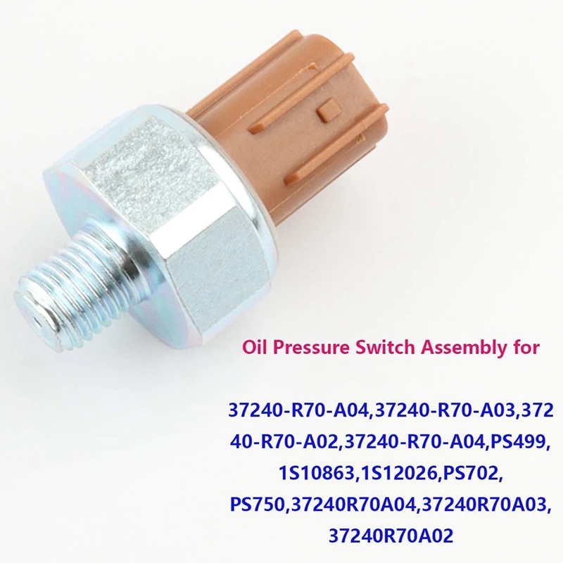 

Engine Oil Pressure Sensor Switch Sender 37240-R70-A03 37240-R70-A02 37240-R70-A04 for 2008-2017 Honda Accord Odyssey Pilot, 201
