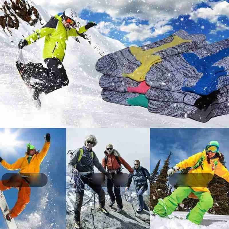 

Unisex Winter Sports Ski Long Sock Skiing Waterproof Breathable Cotton Cushion Crew Sports Hiking Trekking Thermal Stockings