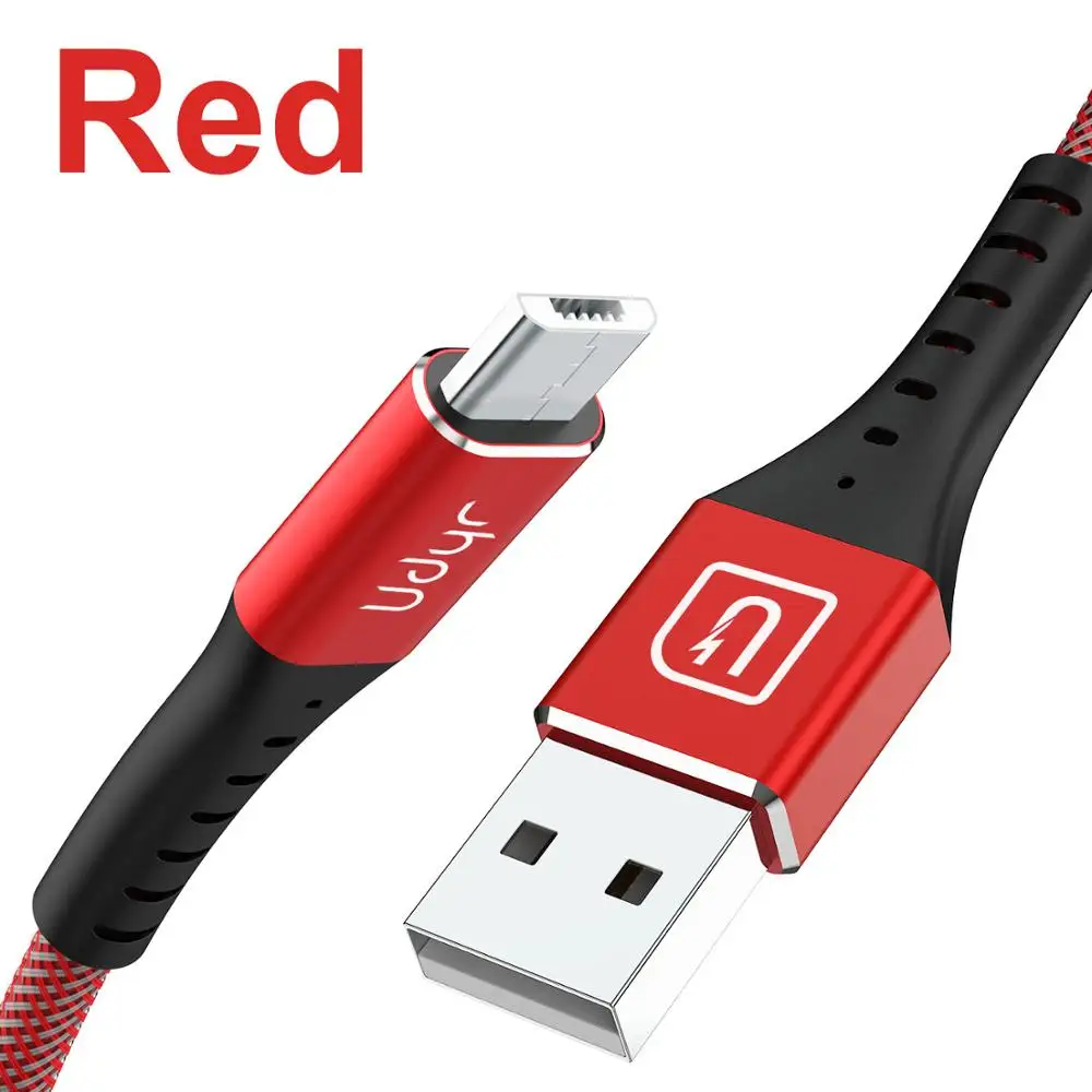 Udyr 3 м микро USB кабель Быстрая зарядка для Xiaomi Redmi Note 5 Pro Android кабель для передачи данных для мобильного телефона для samsung S7 микро зарядное устройство - Цвет: Red Micro Cable