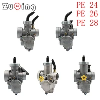 motorcycle carburetor carb pe26 pe24 pe28 24mm 26mm 28mm manual auto flat slide for scooter moped atv dirt bike high quality