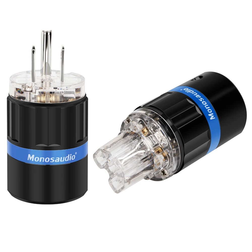 

Monosaudio M105R/F105R 99.998% родированная Чистая медь Hi-end US Power Plug Hifi вилка усилителя мощности звуковых частот Power plug IEC Female plug