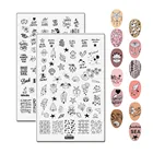 Пластины для стемпинга Weekend Surf Theme, 2 шт., морские английские буквы, креативные шаблоны для дизайна ногтей, набор штамповочных тарелок