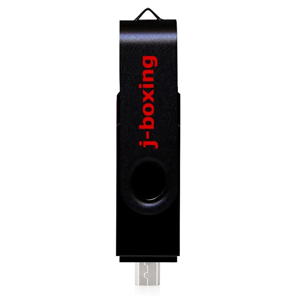 J-boxing 2 в 1 OTG USB Flash 64 ГБ 32 ГБ 16 ГБ 8 ГБ Micro USB Memory Drive металлический вращающийся флеш-диск для смартфонов Android