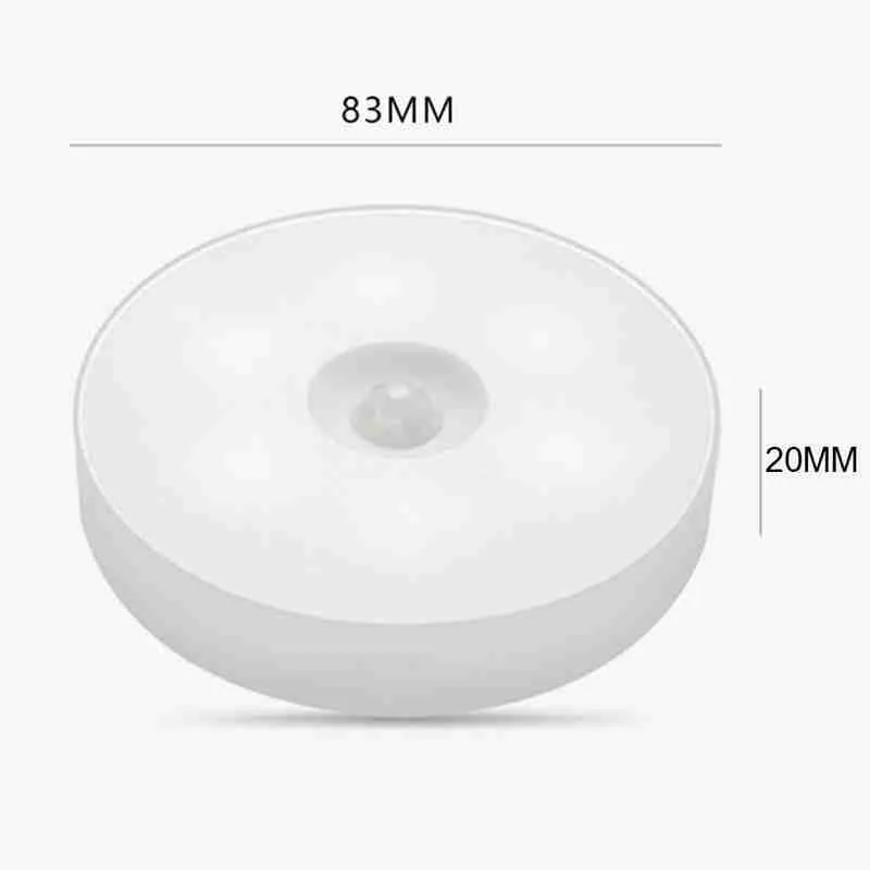 

LED Motion Sensor Night Light 6 LEDs Intelligent Body Light Sensor Lamp USB Rechargeable Bedroom Wall Lamp Stairs Light