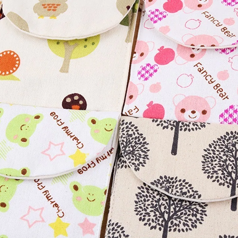 Мультяшные милые хлопковые и льняные женские гигиенические салфетки бумажное