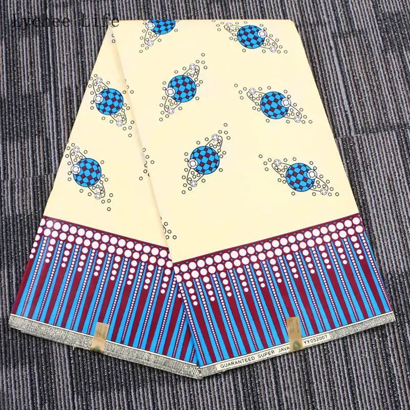 Lychee Life 1Yard Ankara African Batik Fabric Real Wax Flower Printed Cotton For Party Dress Making Diy Sewing Materials | Дом и сад