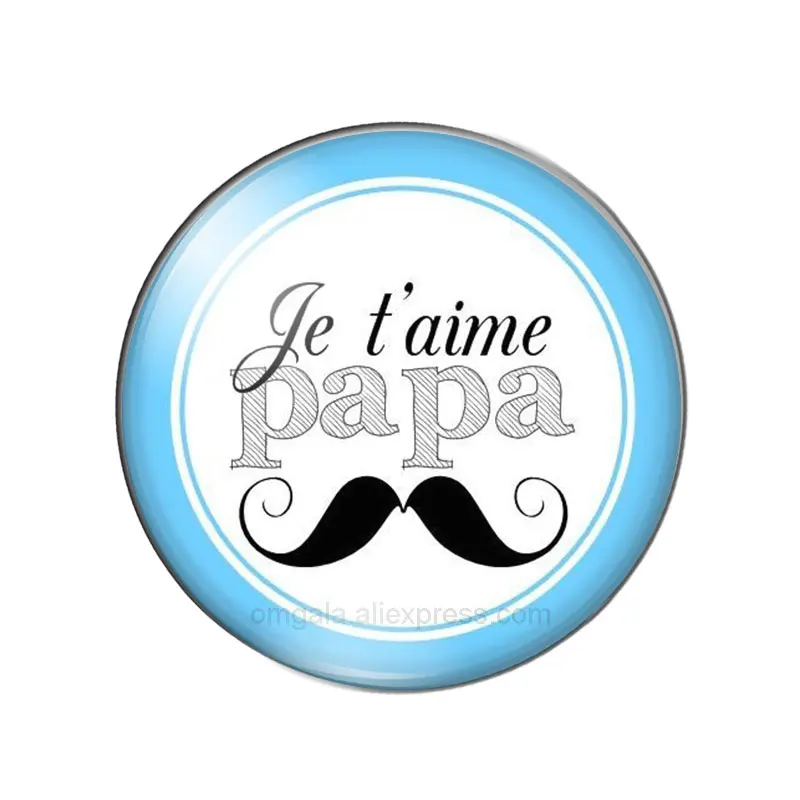 10pcs/lot Je Une Suis Qui Mamie Dechire Round Glass Cabochon French Super Mama Dad Dome For DIY Cameo Jewelry Findings | Украшения и