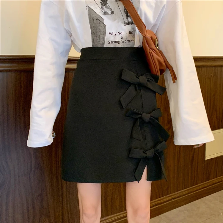 

sweet bow Empire casual Korean Style Ladies Fashion Brand S-line Mini-Skirt Hot Spring summer Short Skirts Faldas Mujer Moda New