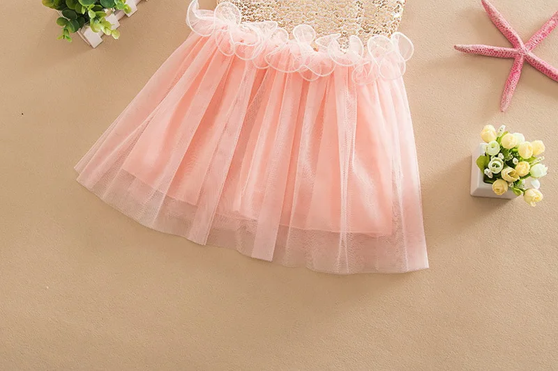 Toddler Girls Sling Dress Sequined Infant Baby Lace Birthday Party Little Sleeveless Princess Costume 0-6Y | Детская одежда и