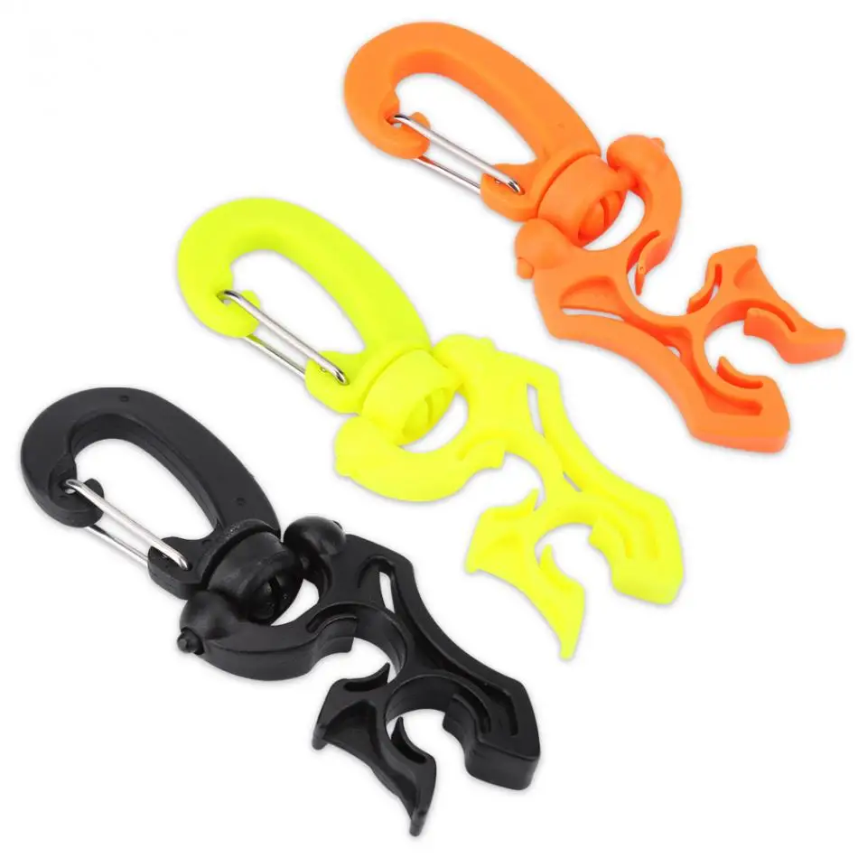 1 шт. трубка для дайвинга зажим зажимы карабин двойной BCD держатель шланга низкого