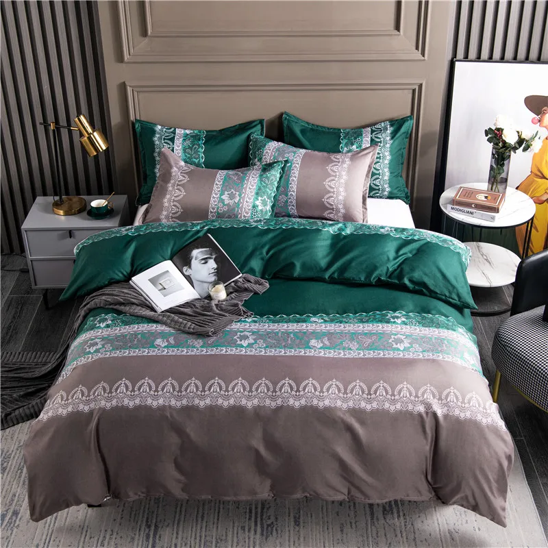 

Bedroom Bedding Set Is A Nordic/Euro Black and White Color Bed Linens Duvet cover 200x230 Printed Home Decor 2/3pcs Bed Linen